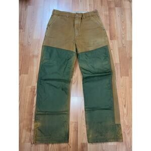 Vintage SafTBak Pants Bottoms Hunting Gear Brown Canvas Brush Guard USA Made M